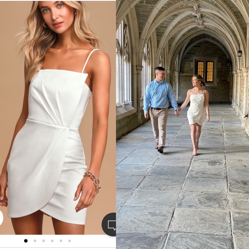 Lulus Drinks on Me White Sleeveless Pleated Bodycon Dress